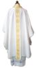 Picture of Pure silk shantung Chasuble with applied galloons - Ivory