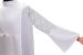 Picture of First Communion Tunic for girls with lace perforated sleeves and detachable scapular