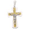 Picture of Pendant Crucifix 925 bicolor silver Unisex Woman Man