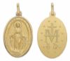 Picture of Our Lady of Graces Regina sine labe originali concepta o.p.n. Coining Sacred Oval Medal Pendant gr 4,9 Yellow Gold 18k Unisex Woman Man