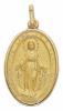 Picture of Our Lady of Graces Regina sine labe originali concepta o.p.n. Coining Sacred Oval Medal Pendant gr 4,9 Yellow Gold 18k Unisex Woman Man