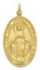 Picture of Our Lady of Graces Regina sine labe originali concepta o.p.n. Coining Sacred Oval Medal Pendant gr 23,8 Yellow Gold 18k Unisex Woman Man