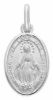 Immagine di Madonna Miracolosa Regina sine labe originali concepta o.p.n. Medaglia Sacra Pendente ovale Conio gr 2,1 Oro bianco 18kt Unisex Donna Uomo