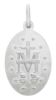 Imagen de Virgen María Nuestra Señora Milagrosa Regina sine labe originali concepta o.p.n. Medalla Colgante oval Acuñación gr 3,1 Oro blanco 18kt Unisex Mujer Hombre