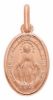 Immagine di Madonna Miracolosa Regina sine labe originali concepta o.p.n. Medaglia Sacra Pendente ovale Conio gr 2,1 Oro rosa 18kt Unisex Donna Uomo