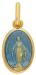 Immagine di Madonna Miracolosa Medaglia Sacra Pendente ovale Conio gr 1,3 Oro giallo 18kt con Smalto blu da Donna