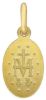 Picture of Miracolous Madonna Our Lady of Graces Coining Sacred Oval Medal Pendant gr 1,3 Yellow Gold 18k with blue Enamel for Woman