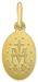 Immagine di Madonna Miracolosa Medaglia Sacra Pendente ovale Conio gr 1,3 Oro giallo 18kt con Smalto blu da Donna