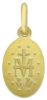 Picture of Miracolous Madonna Our Lady of Graces Coining Sacred Oval Medal Pendant gr 1,4 Yellow Gold 18k with purple Enamel for Woman