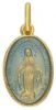 Imagen de Virgen María Nuestra Señora Milagrosa Medalla Sagrada Colgante oval Acuñación gr 2,2 Oro amarillo 18kt con Esmalte azul para Mujer