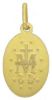 Picture of Miracolous Madonna Our Lady of Graces Coining Sacred Oval Medal Pendant gr 2,2 Yellow Gold 18k with green Enamel for Woman