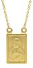 Picture of Crew-neck Necklace with Scapular Medal of the Blessed Virgin of Carmel and Sacred Heart of Jesus gr 8,8 Yellow Gold 18k Unisex Woman and Man