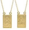 Picture of Crew-neck Necklace with Scapular Medal of the Blessed Virgin of Carmel and Sacred Heart of Jesus gr 8,8 Yellow Gold 18k Unisex Woman and Man