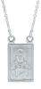 Picture of Crew-neck Necklace with the Scapular Medal of the Blessed Virgin of Carmel and Sacred Heart of Jesus gr 8,3 White Gold 18k Unisex Woman and Man