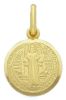 Imagen de Cruz de San Benito Crux Sancti Patris Benedicti Medalla Sagrada Colgante redonda Acuñación gr 2,9 Oro amarillo 18kt borde liso Unisex Mujer Hombre