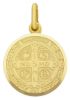 Imagen de Cruz de San Benito Crux Sancti Patris Benedicti Medalla Sagrada Colgante redonda Acuñación gr 3,9 Oro amarillo 18kt borde liso Unisex Mujer Hombre