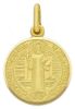 Picture of Cross of Saint Benedict Crux Sancti Patris Benedicti Coining Sacred Medal Round Pendant gr 5,3 Yellow Gold 18k smooth edge Unisex Woman Man