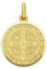 Imagen de Cruz de San Benito Crux Sancti Patris Benedicti Medalla Sagrada Colgante redonda Acuñación gr 6,7 Oro amarillo 18kt borde liso Unisex Mujer Hombre