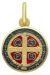 Picture of Cross of Saint Benedict Crux Sancti Patris Benedicti Coining Sacred Medal Round Pendant gr 2,4 Yellow Gold 18k with Enamel Unisex Woman Man