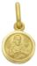 Picture of Sacred Heart of Jesus and and Our Lady of Mount Carmel Coining Sacred Scapular Medal Round Pendant gr 1,2 Yellow Gold 18k smooth edge Unisex Woman Man