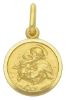 Immagine di Sant’Antonio da Padova con bambino Medaglia Sacra Pendente tonda Conio gr 2 Oro giallo 18kt con bordo liscio Unisex Donna Uomo