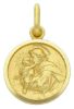 Immagine di Sant’Antonio da Padova con bambino Medaglia Sacra Pendente tonda Conio gr 2,8 Oro giallo 18kt con bordo liscio Unisex Donna Uomo