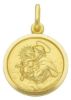 Picture of Saint Anthony of Padua with child Coining Sacred Medal Round Pendant gr 3,3 Yellow Gold 18k with smooth edge Unisex for Woman and Man