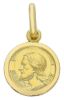 Picture of Jesus Christ the Redeemer and Prayer Dio ti protegga Coining Sacred Medal Round Pendant gr 1,5 Yellow Gold 18k with smooth edge for Man