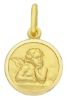 Picture of Angel of Raphael Coining Sacred Medal Round Pendant gr 2 Yellow Gold 18k for Woman, Boy and Girl