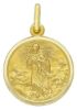 Picture of Immaculate Virgin Mary Coining Sacred Medal Round Pendant gr 3,4 Yellow Gold 18k with smooth edge for Woman