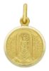 Immagine di Madonna Nera di Loreto Medaglia Sacra Pendente tonda Conio gr 2,7 Oro giallo 18kt con bordo liscio Unisex Donna Uomo