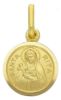 Picture of Saint Rita with Cross and Aureole Coining Sacred Medal Round Pendant gr 1,3 Yellow Gold 18k with smooth edge Unisex Woman Man