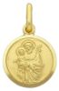 Immagine di San Giuseppe con Gesù Bambino Medaglia Sacra Pendente tonda Conio gr 2,7 Oro giallo 18kt con bordo liscio da Uomo