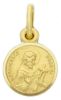 Picture of Saint Francis of Assisi Coining Sacred Medal Round Pendant gr 1,4 Yellow Gold 18k with smooth edge Unisex for Woman and Man