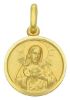 Picture of Sacred Heart of Jesus Coining Sacred Medal Round Pendant gr 1,4 Yellow Gold 18k with smooth edge Unisex Woman Man