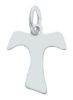 Picture of Saint Francis Tau Cross Pendant gr 0,7 White Gold 18k relief printed plate Unisex Woman Man