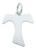 Picture of Saint Francis Tau Cross Pendant gr 1 White Gold 18k relief printed plate Unisex Woman Man