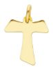 Picture of Saint Francis Tau Cross Pendant gr 1,05 Yellow Gold 18k relief printed plate Unisex Woman Man