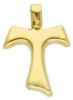 Imagen de Cruz Tau de San Francisco abombada Colgante gr 1,7 Oro amarillo 18kt Tubo hueco Unisex Mujer Hombre