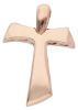 Picture of Saint Francis rounded Tau Cross Pendant gr 1,7 Bicolour rose white Gold 18k Hollow Tube Unisex Woman Man