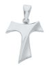 Picture of Saint Francis Tau Cross Pendant gr 1,9 White Gold 18k Hollow Tube Unisex Woman Man