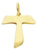 Immagine di Croce Tau di San Francesco con Preghiera Gloria Ciondolo Pendente gr 1,6 Oro giallo 18kt lastra stampata a rilievo Unisex Donna Uomo