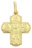 Immagine di Croce Scapolare Madonna Miracolosa, Beata Vergine del Carmelo, Sacro Cuore di Gesù, San Cristoforo, Spirito Santo Ciondolo Pendente gr 2,3 Oro giallo 18kt Unisex Donna Uomo