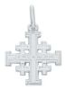 Picture of Tri-lobed double Cross Pendant gr 1,65 White solid Gold 18k Unisex Woman Man