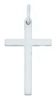 Picture of Simple Straight Cross Pendant gr 1,35 White solid Gold 18k Unisex Woman Man