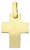 Picture of Smooth Cross Pendant gr 1 Yellow Gold 18k relief printed plate Unisex Woman Man