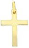 Picture of Thin smooth Cross Pendant gr 1,3 Yellow Gold 18k relief printed plate Unisex Woman Man