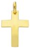 Picture of Smooth convex Cross Pendant gr 1,8 Yellow Gold 18k relief printed plate Unisex Woman Man