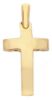 Picture of Perforated convex Cross Pendant gr 1,3 Bicolour yellow white Gold 18k Hollow Tube Unisex Woman Man