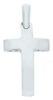 Picture of Perforated convex Cross Pendant gr 1,3 White Gold 18k Hollow Tube Unisex Woman Man